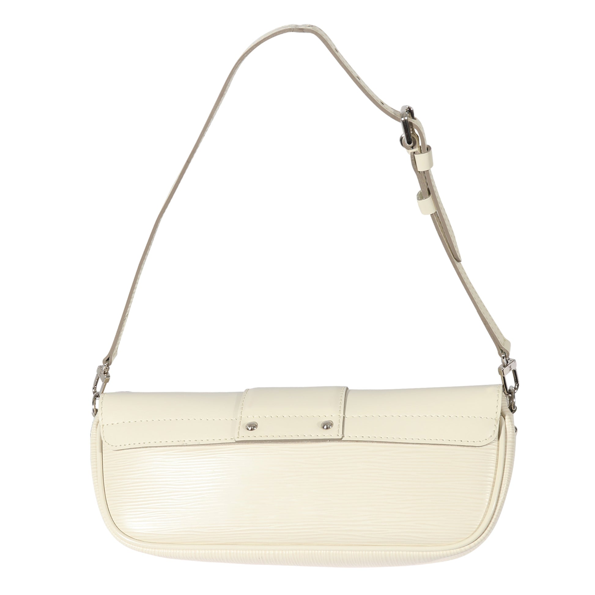  Louis Vuitton White Epi Montaigne Pochette