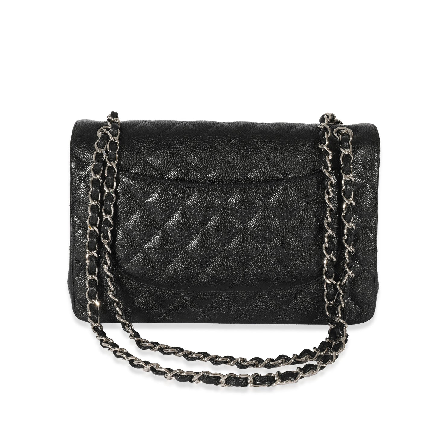 CHANEL Black Caviar Jumbo Classic Double Flap Bag