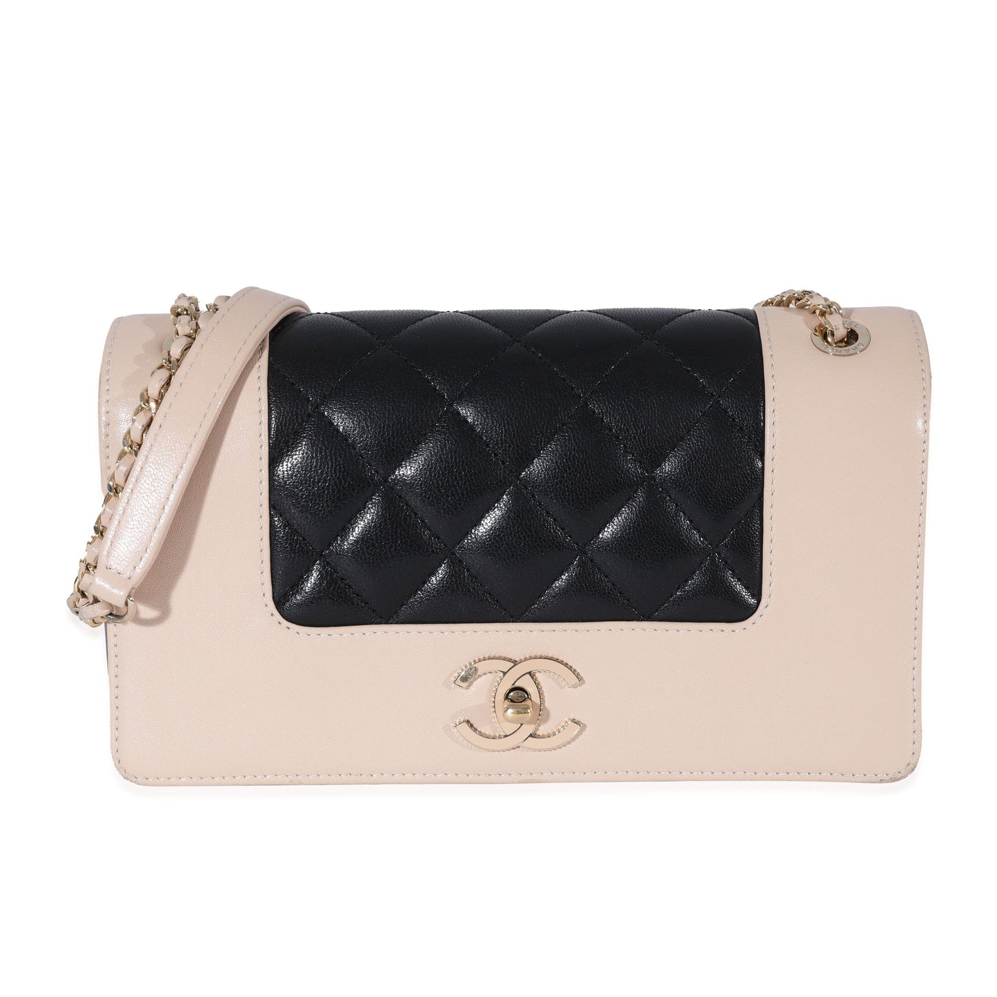 Chanel Bicolor Sheepskin Mademoiselle Flap Bag