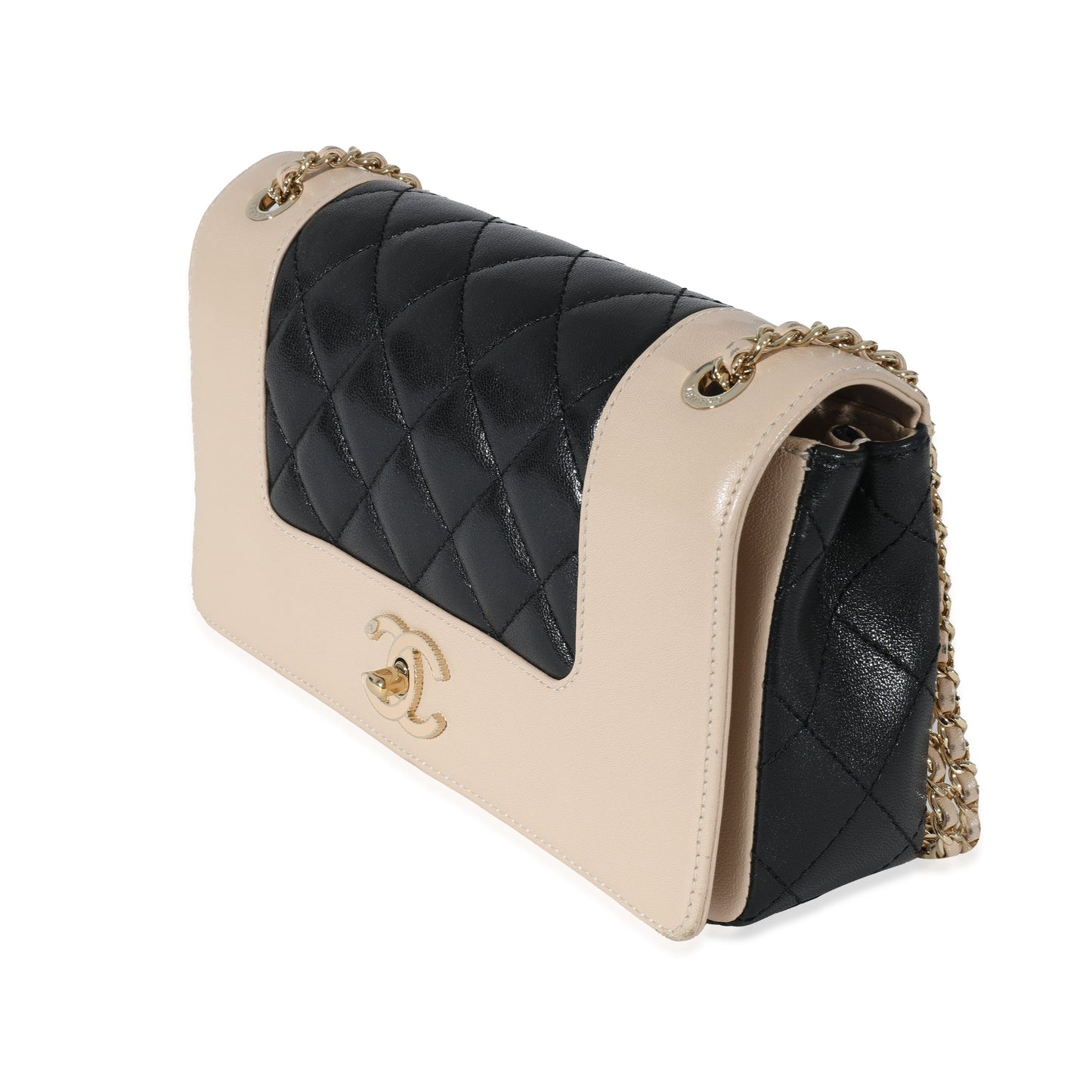 Chanel Bicolor Sheepskin Mademoiselle Flap Bag