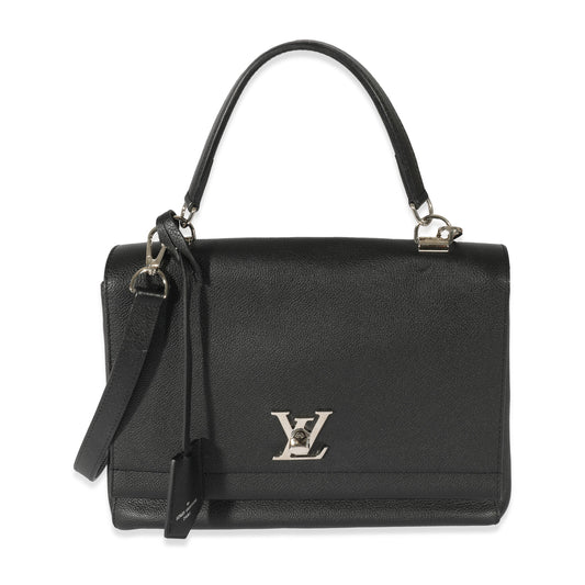 Louis Vuitton Black Leather LockMe II Bag