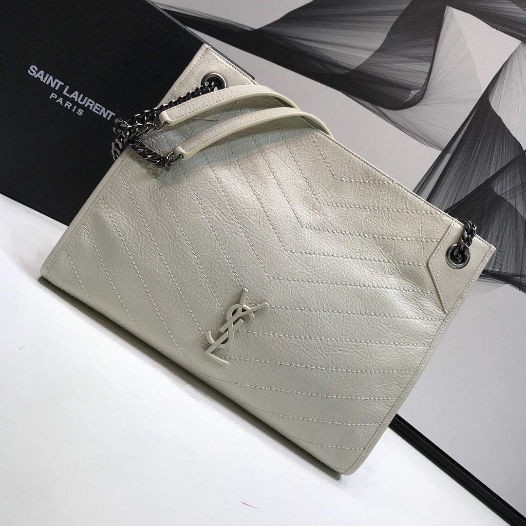 Yves Saint Laurent Niki Medium Shopping Bag White