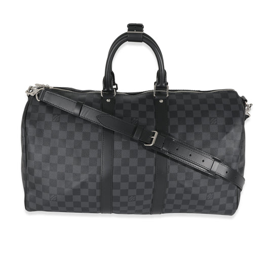 Louis Vuitton Canvas Damier Graphite Keepall Bandouliere 45