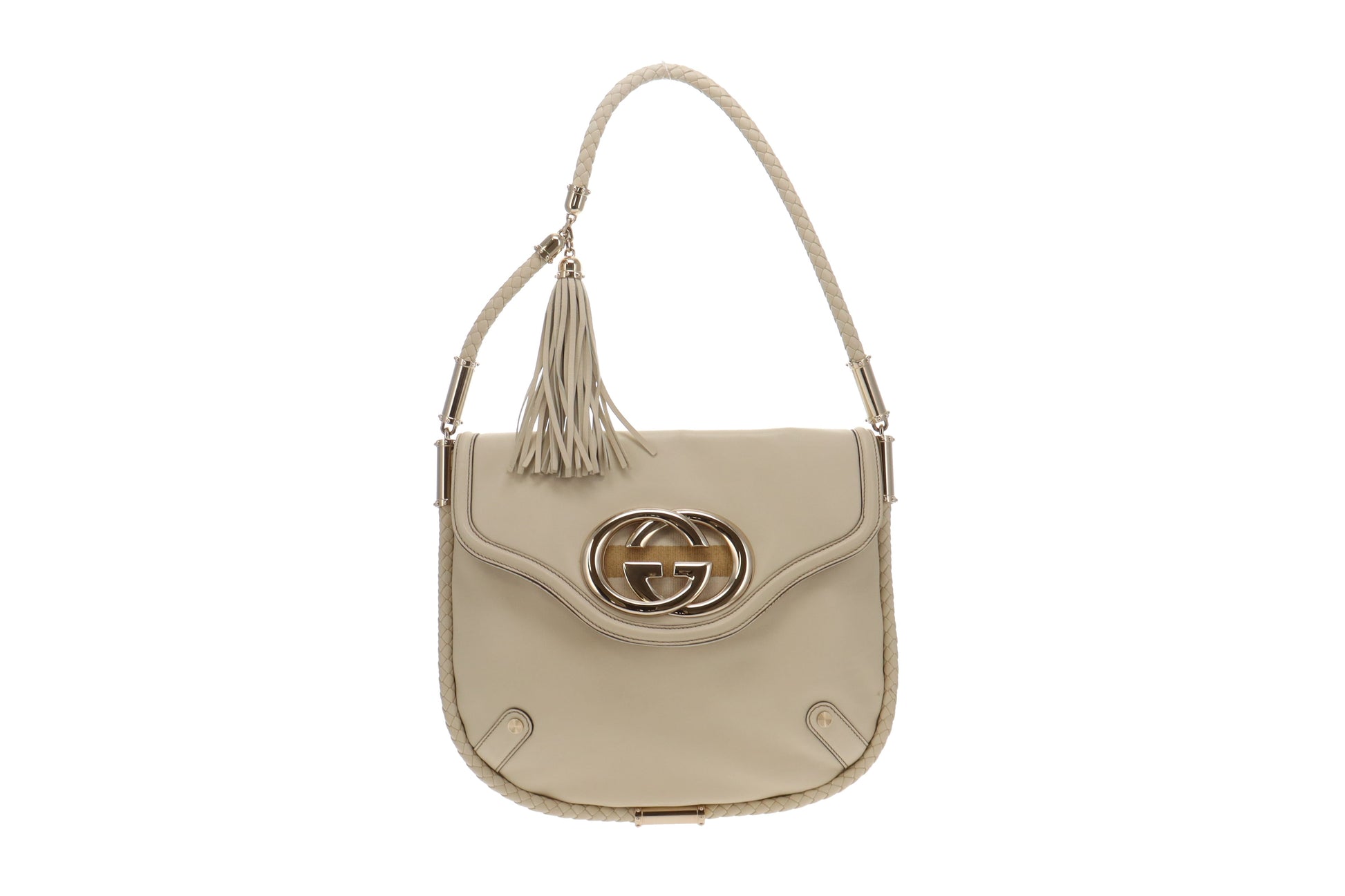 Gucci Cream Leather Shoulder Bag