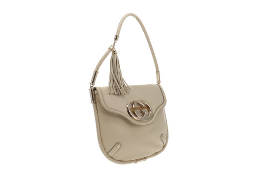 Gucci Cream Leather Shoulder Bag