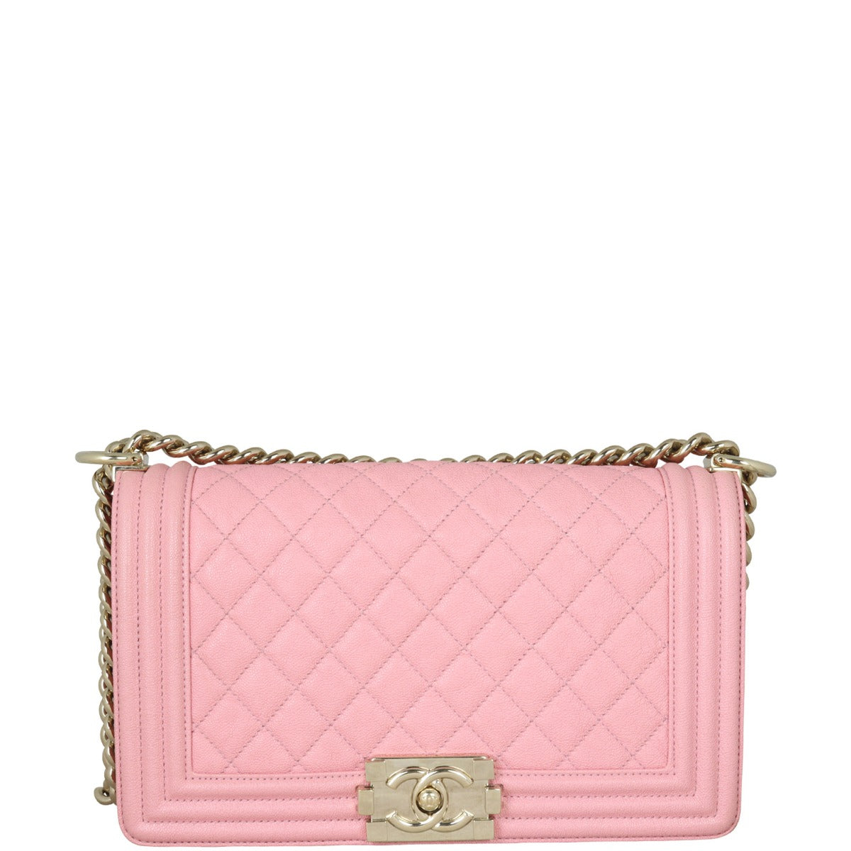 Chanel Boy Old Medium | Pink Caviar