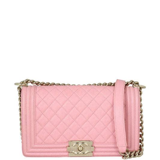 Chanel Boy Old Medium | Pink Caviar