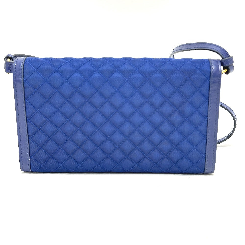 PRADA Shoulder Bag 1M1437 Nylon blue logo quilting