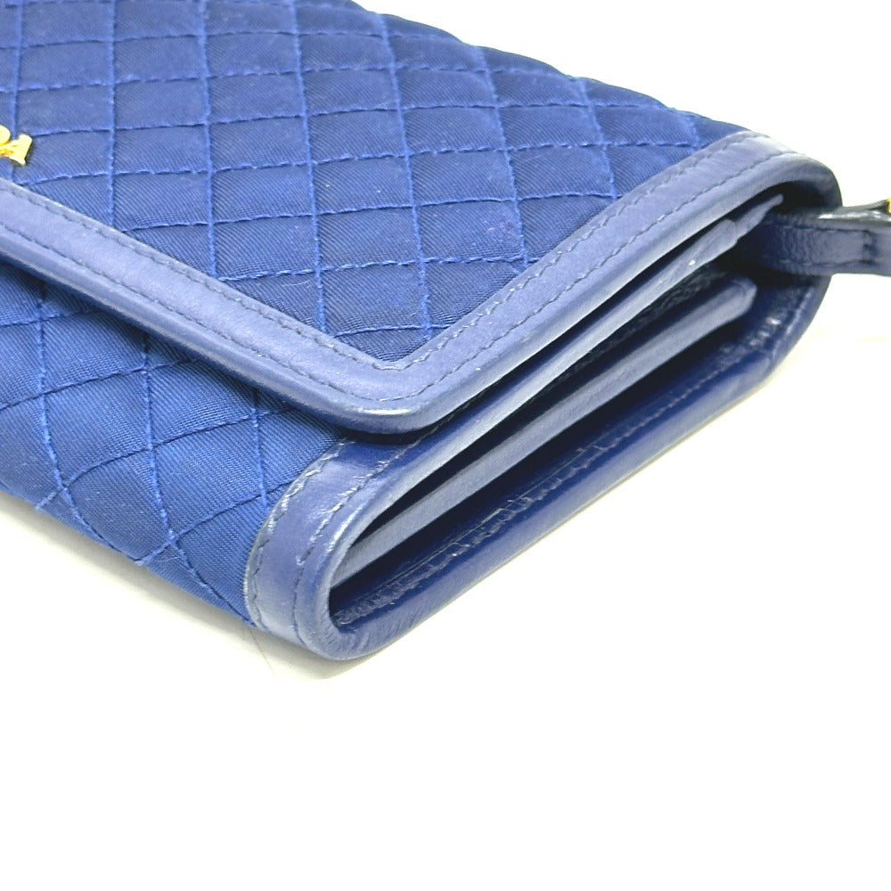 PRADA Shoulder Bag 1M1437 Nylon blue logo quilting