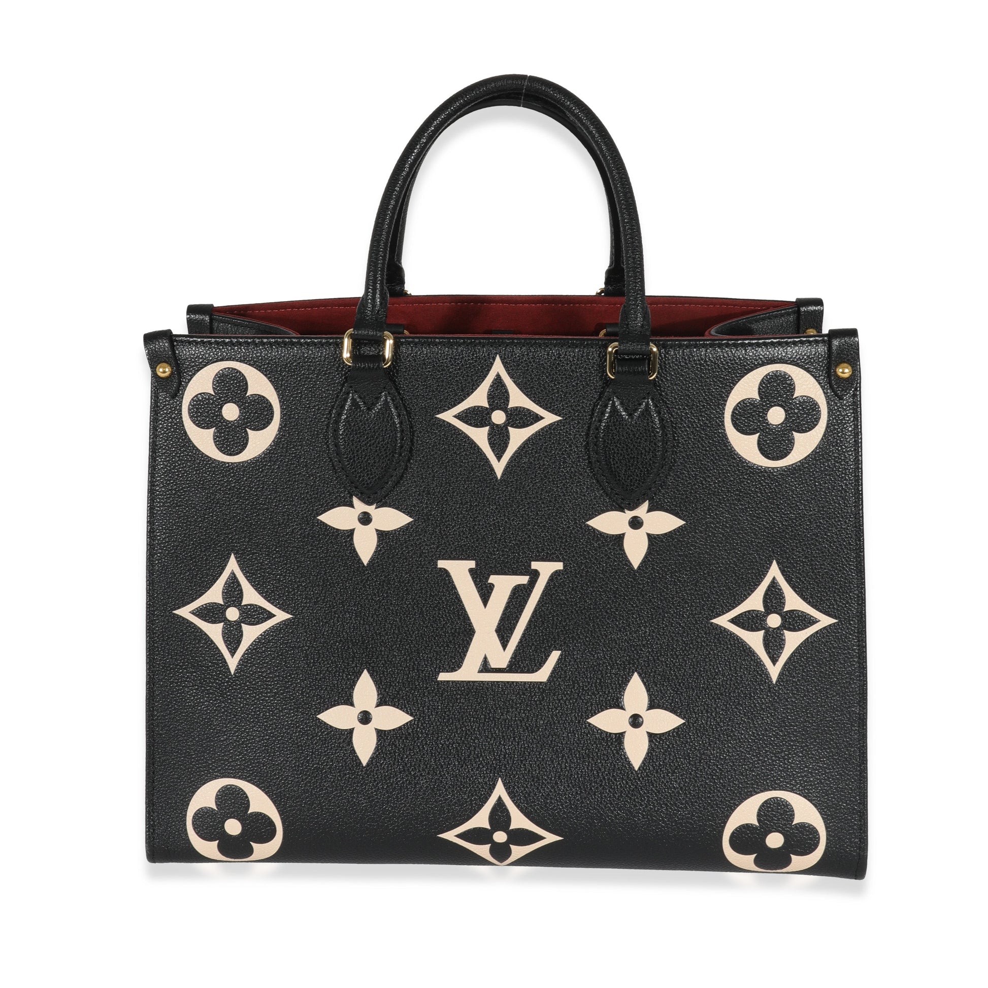 Louis Vuitton Black & Beige Monogram Empreinte Onthego MM