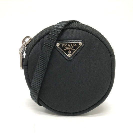 PRADA Shoulder Bag 1TT129 Nylon / leather black Triangle logo Neck pouch unisex(Unisex)