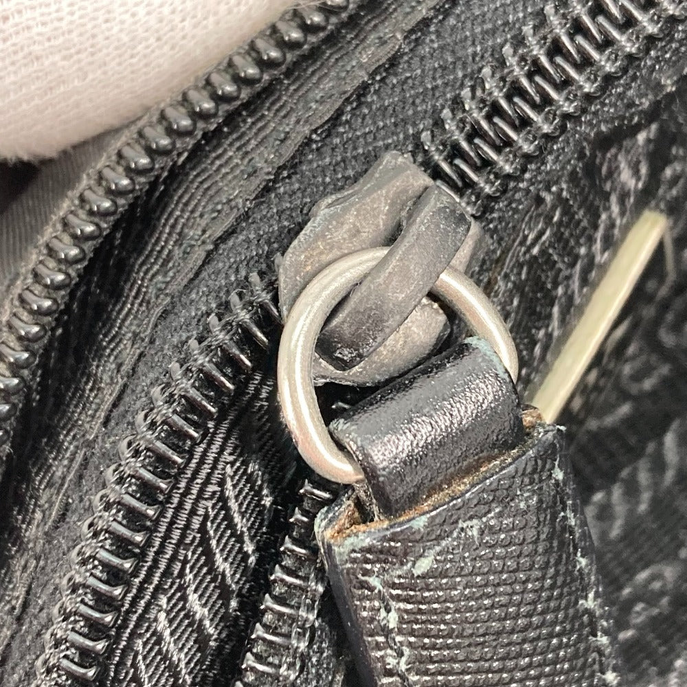 PRADA Shoulder Bag Nylon black Crossbody pochette bag Triangle logo plate Women