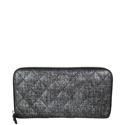 Chanel Iridescent Zip Around Wallet