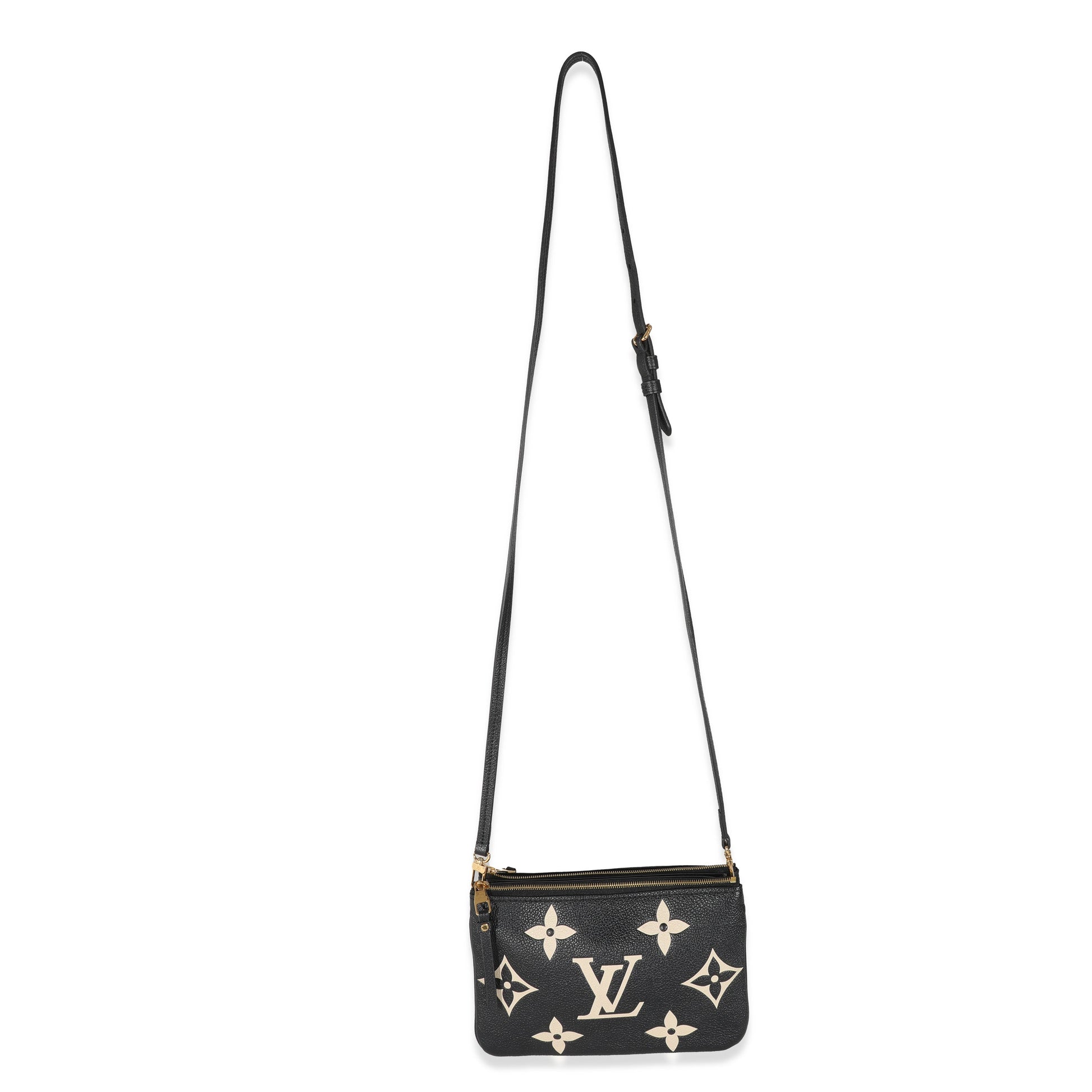  Louis Vuitton Bicolore Monogram Empreinte Double Zip Pochette