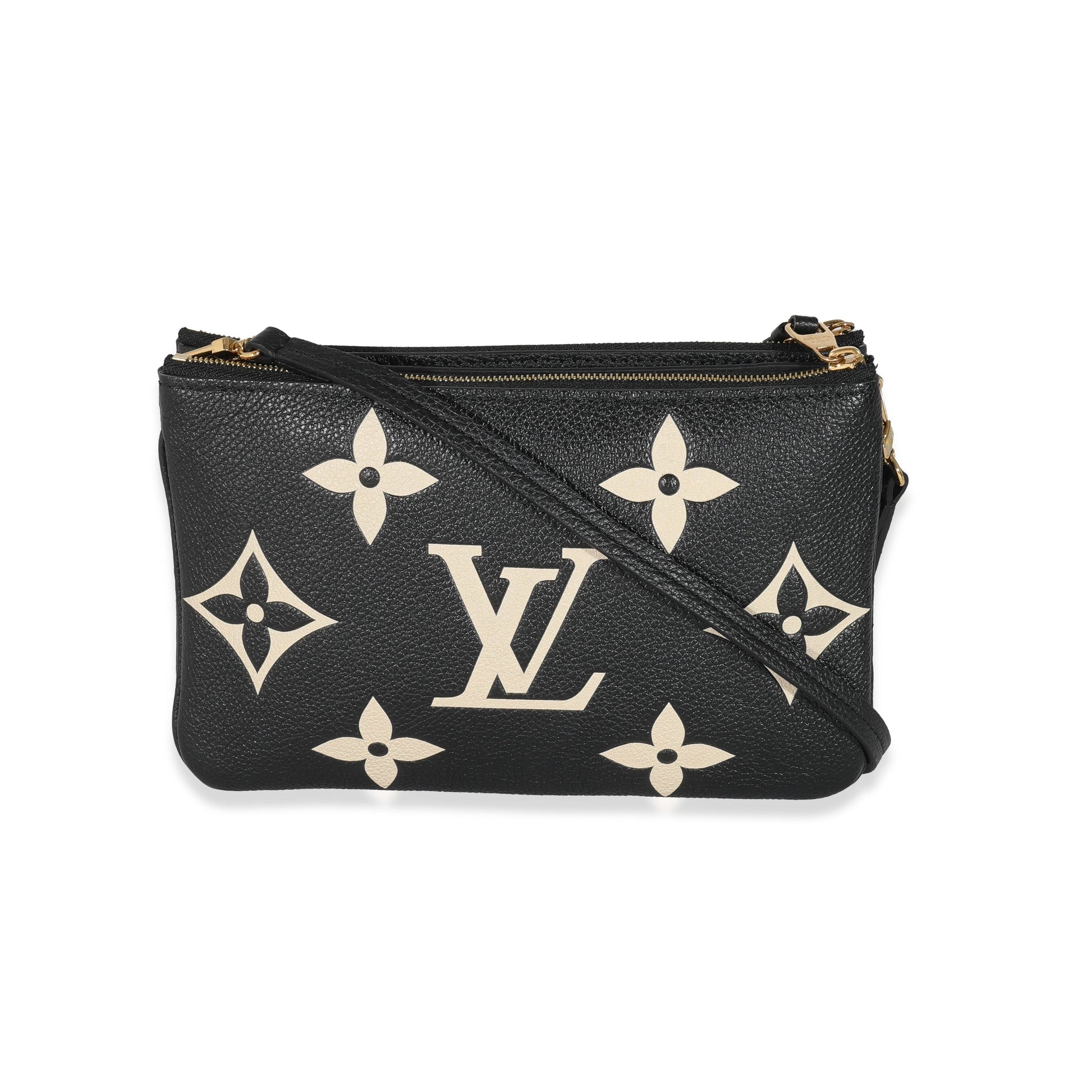  Louis Vuitton Bicolore Monogram Empreinte Double Zip Pochette