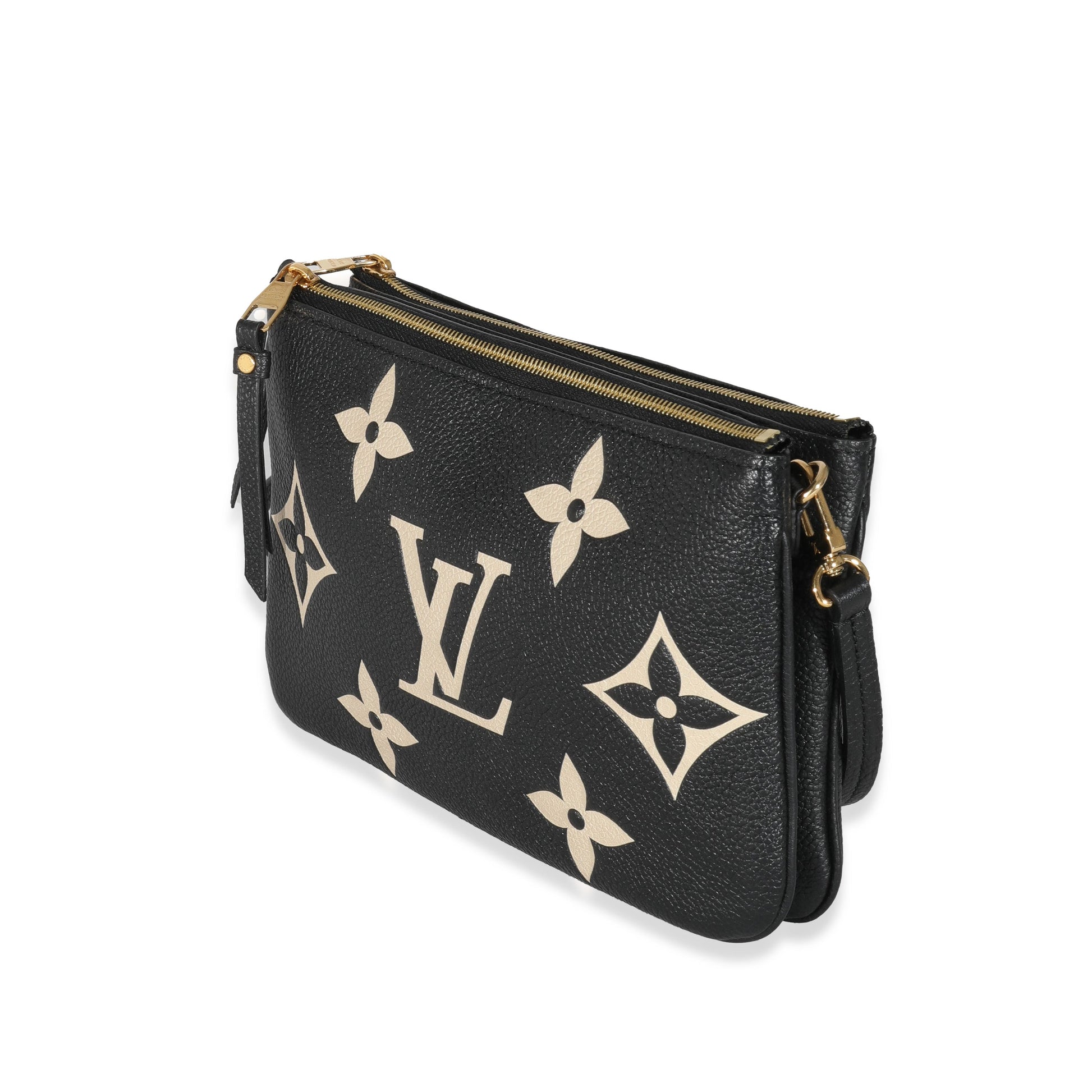  Louis Vuitton Bicolore Monogram Empreinte Double Zip Pochette