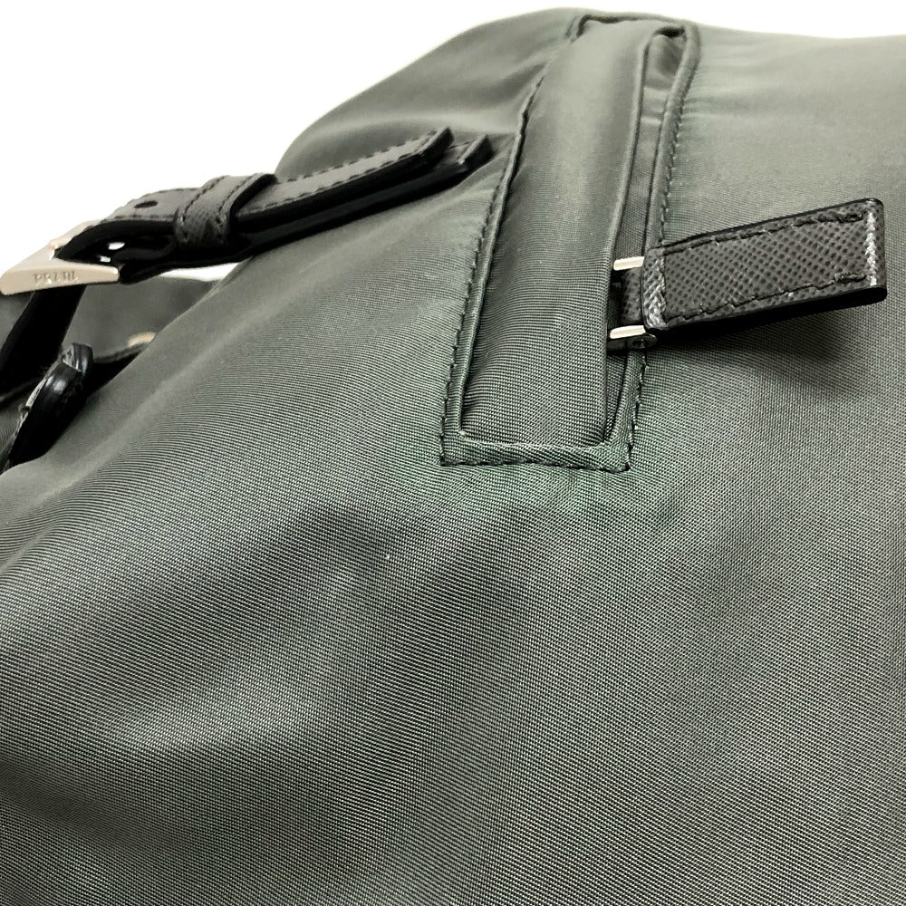 PRADA Backpack BZ0032 leather gray Triangle logo Women