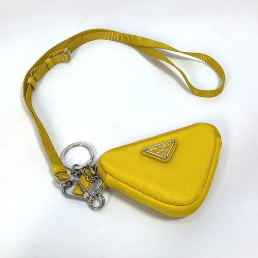 PRADA Pouch 2TT140 Nylon yellow triangular plate Re Nylon Triangle mens