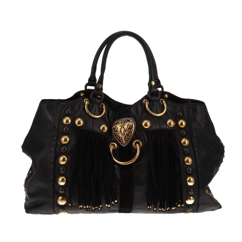 Gucci Black Leather Tote Style 11