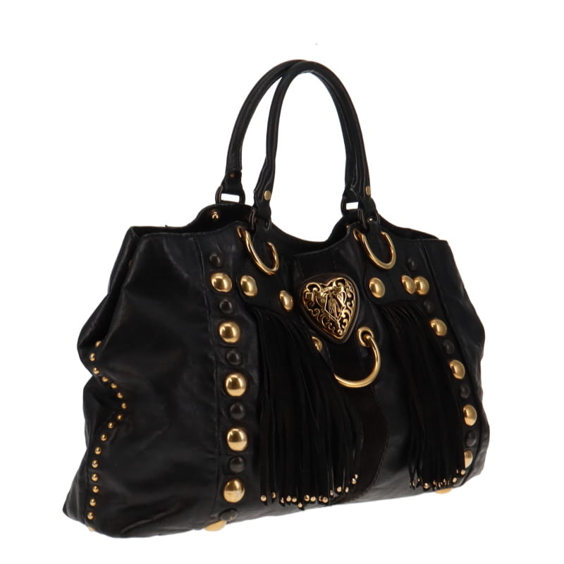 Gucci Black Leather Tote Style 11