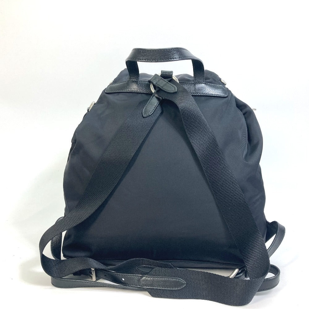 PRADA Backpack 1BZ811 Nylon black logo Studs mens