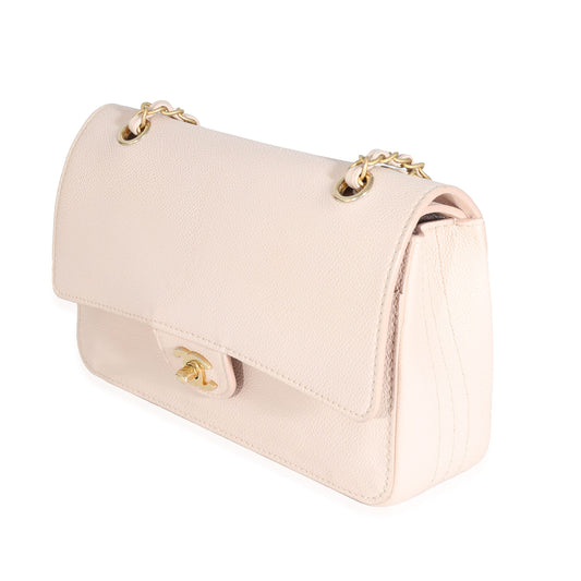 Chanel Beige Caviar Medium Classic Pure Double Flap Bag