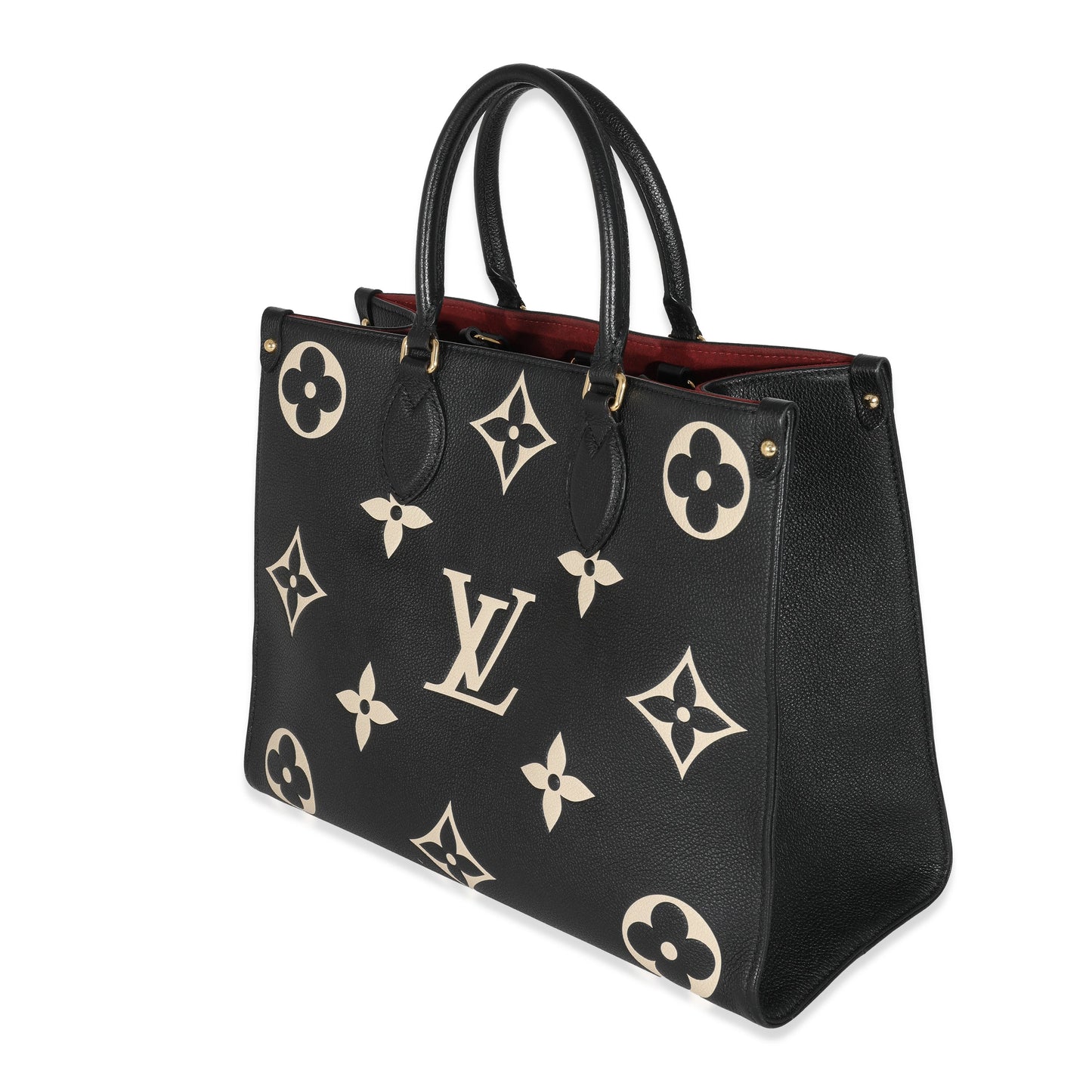 Louis Vuitton Black Beige Monogram Giant Empreinte OnTheGo MM
