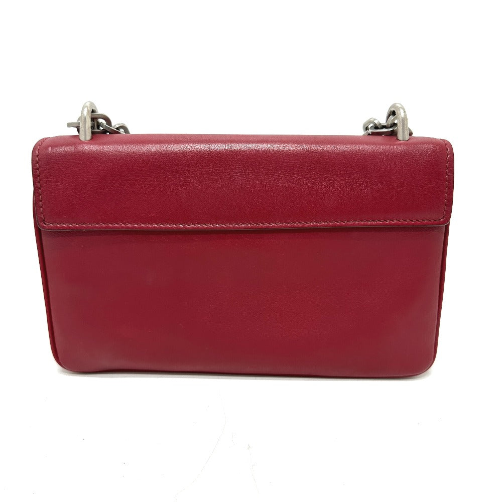 PRADA Shoulder Bag 1BD009 leather Red logo Women