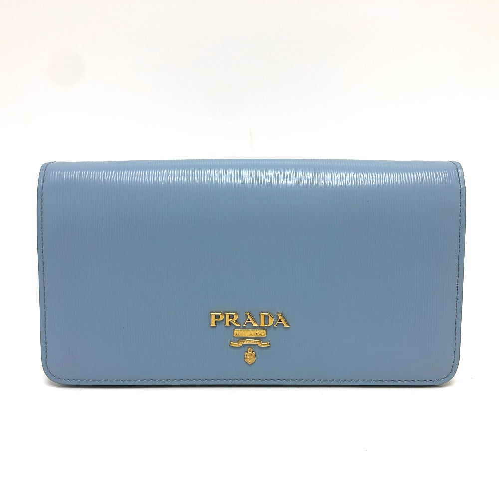 PRADA Wallet Chain 1DH044 leather blue ChainShoulder Bag Saffiano logo Women