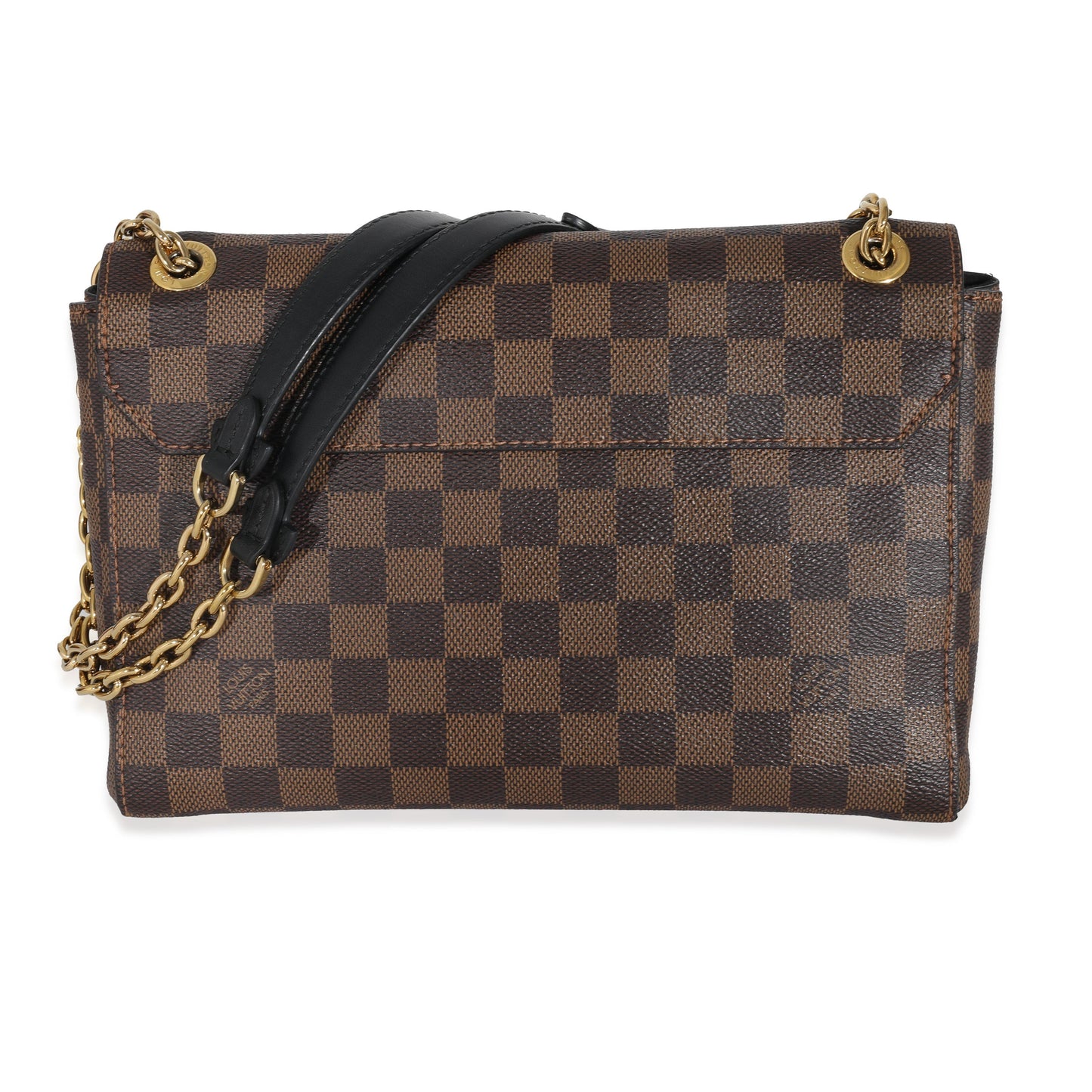 Louis Vuitton Black Calfskin Damier Ebene Canvas Vavin PM