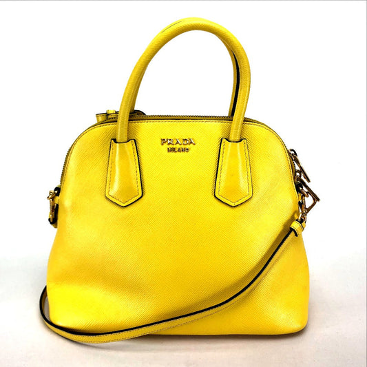 PRADA Handbag BL0902 leather yellow Women