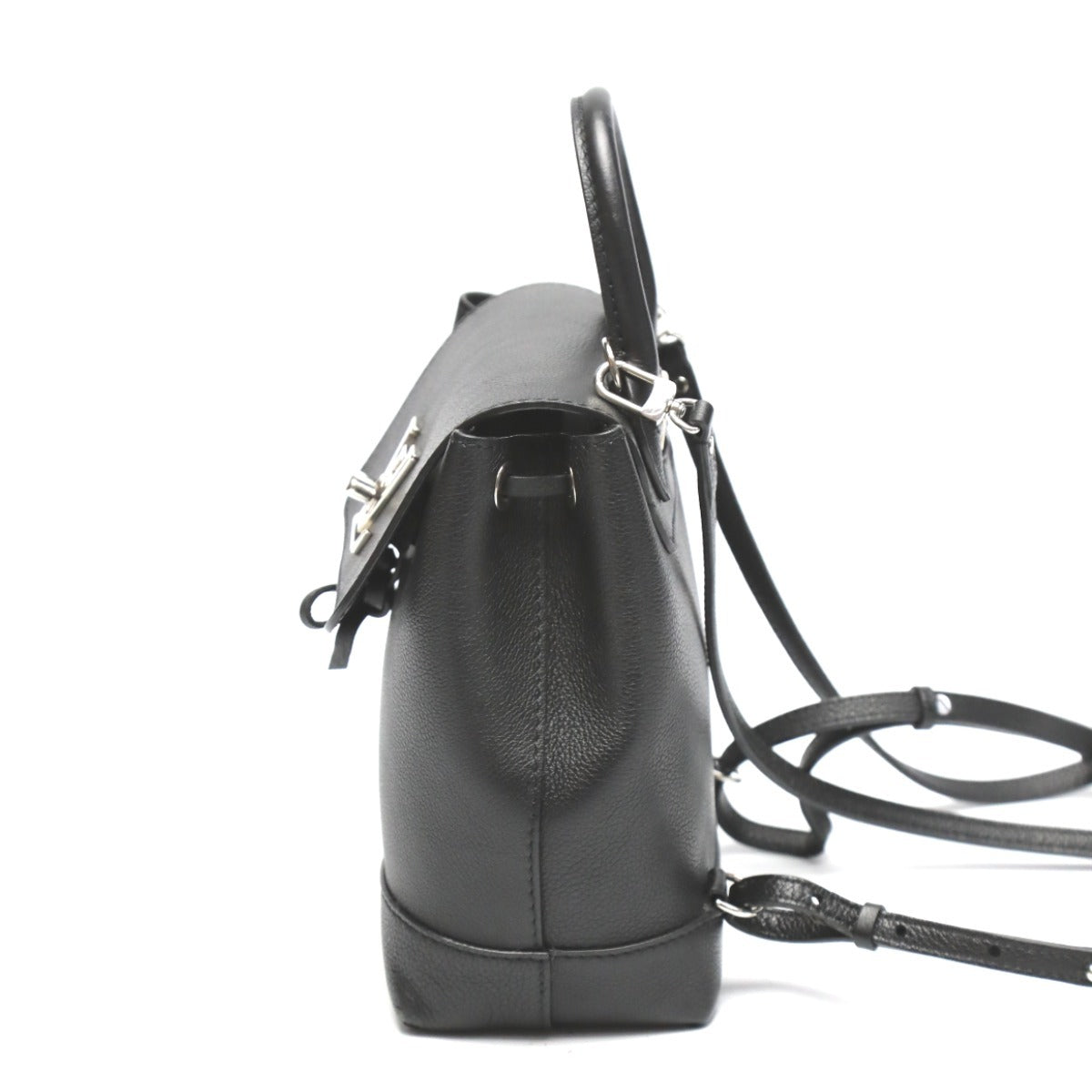 LOUIS VUITTON Backpack leather Noir Lock Me Bag Taurillon Clemence bag mini Women