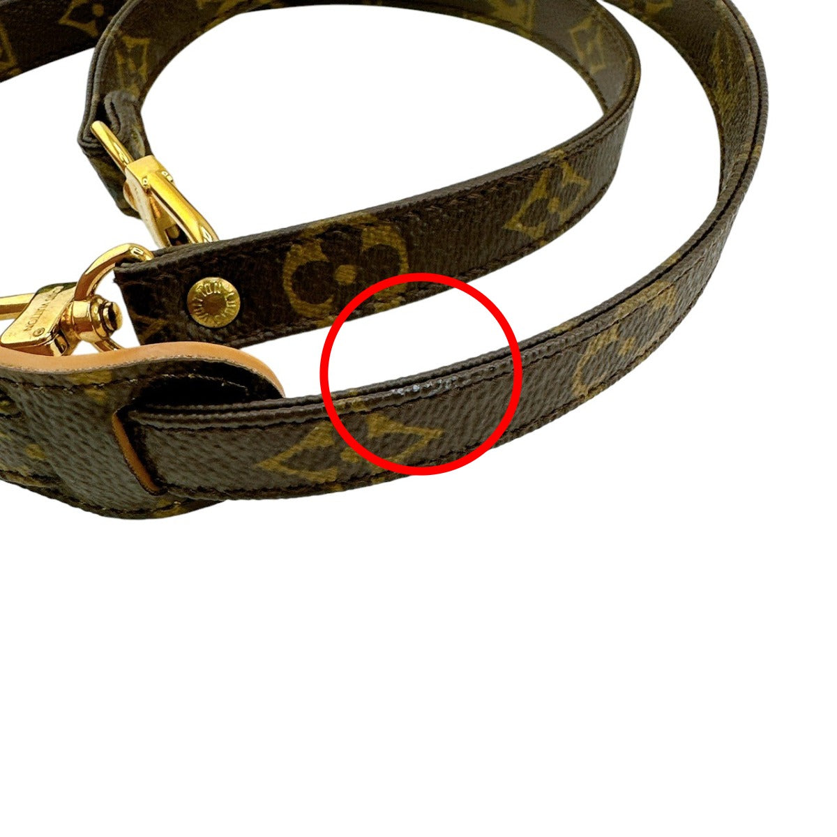 LOUIS VUITTON Shoulder strap Monogram canvas Brown strap Monogram With shoulder rest Women(Unisex)