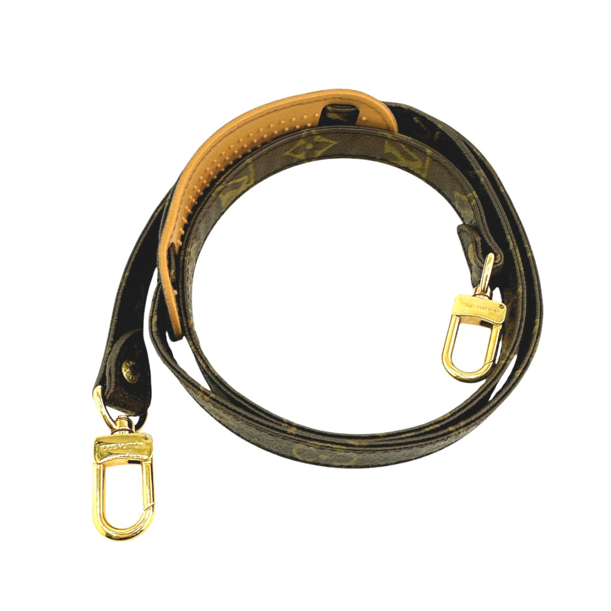 LOUIS VUITTON Shoulder strap Monogram canvas Brown strap Monogram With shoulder rest mens(Unisex)