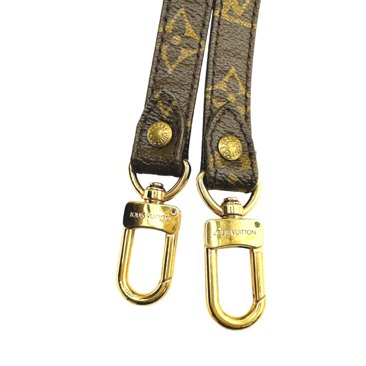 LOUIS VUITTON Shoulder strap Monogram canvas Brown strap Monogram With shoulder rest mens(Unisex)