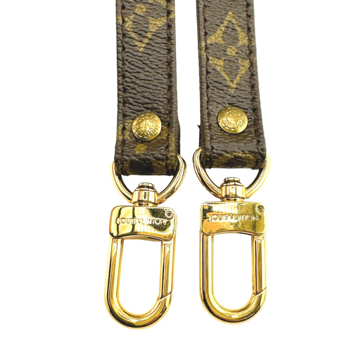 LOUIS VUITTON Shoulder strap Monogram canvas Brown strap Monogram With shoulder rest mens(Unisex)