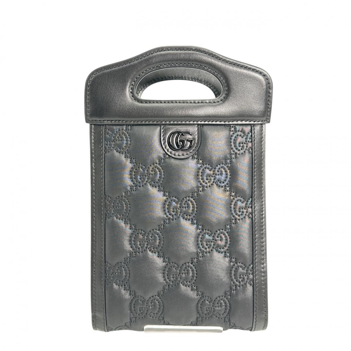 GUCCI Shoulder Bag 723776?@ Nylon, Leather black Shoulder Bag bag GG Mini Matelasse Women
