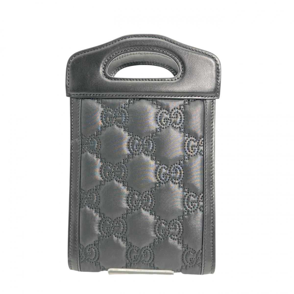 GUCCI Shoulder Bag 723776?@ Nylon, Leather black Shoulder Bag bag GG Mini Matelasse Women
