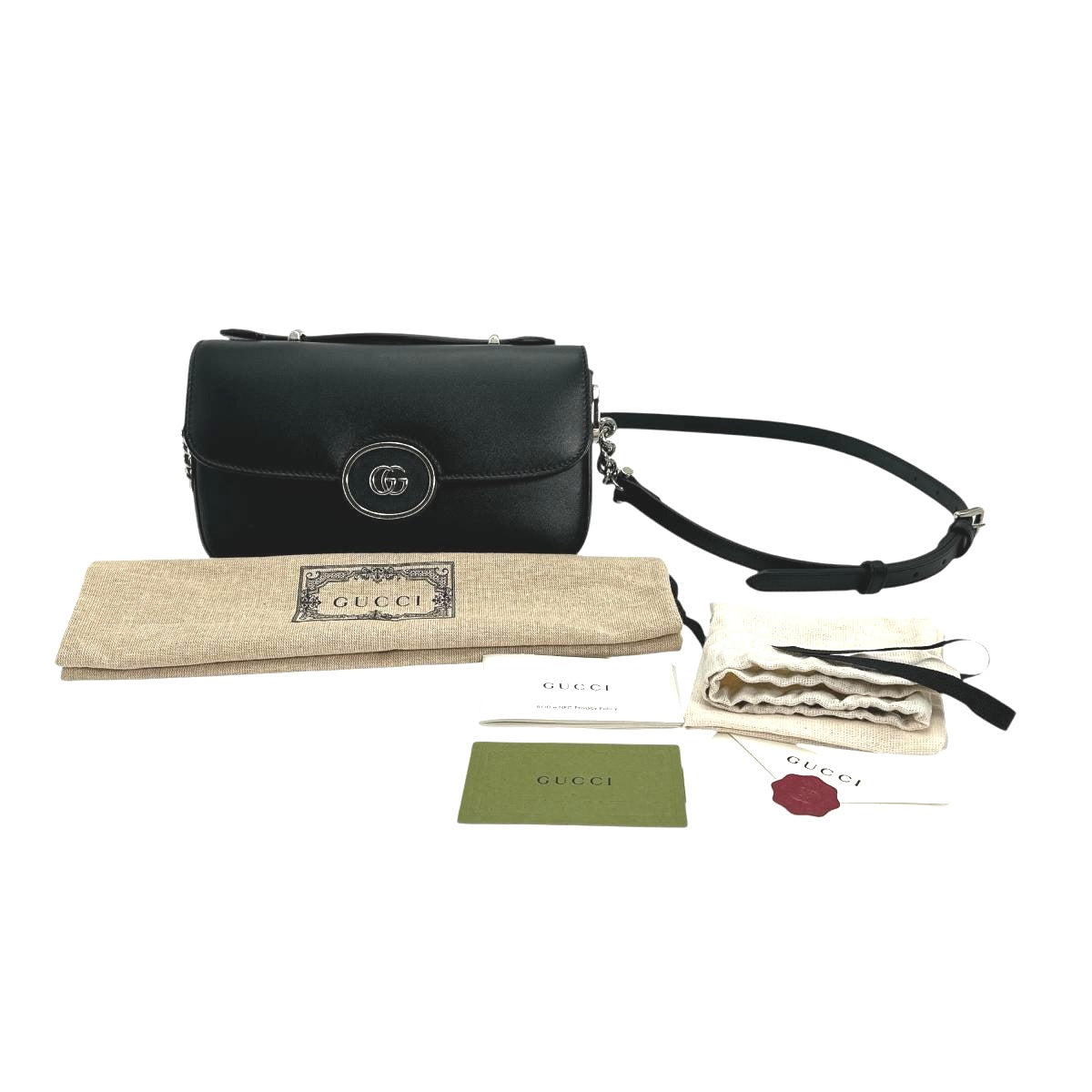 GUCCI Shoulder Bag 739722 leather black Shoulder Bag Women