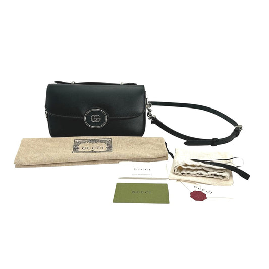 GUCCI Shoulder Bag 739722 leather black Shoulder Bag Women