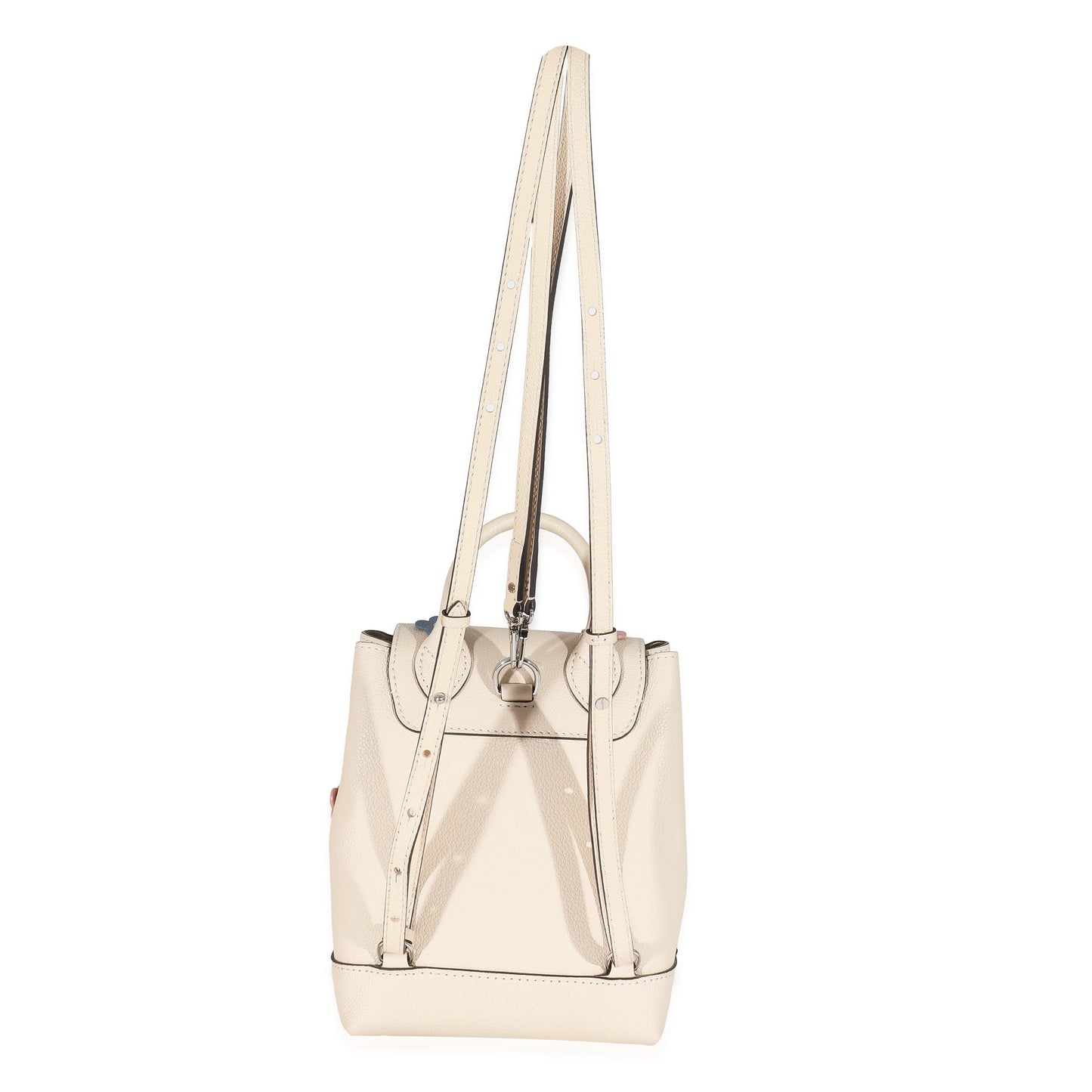 Louis Vuitton Creme Calfskin Mechanical Flower Lockme Mini Backpack