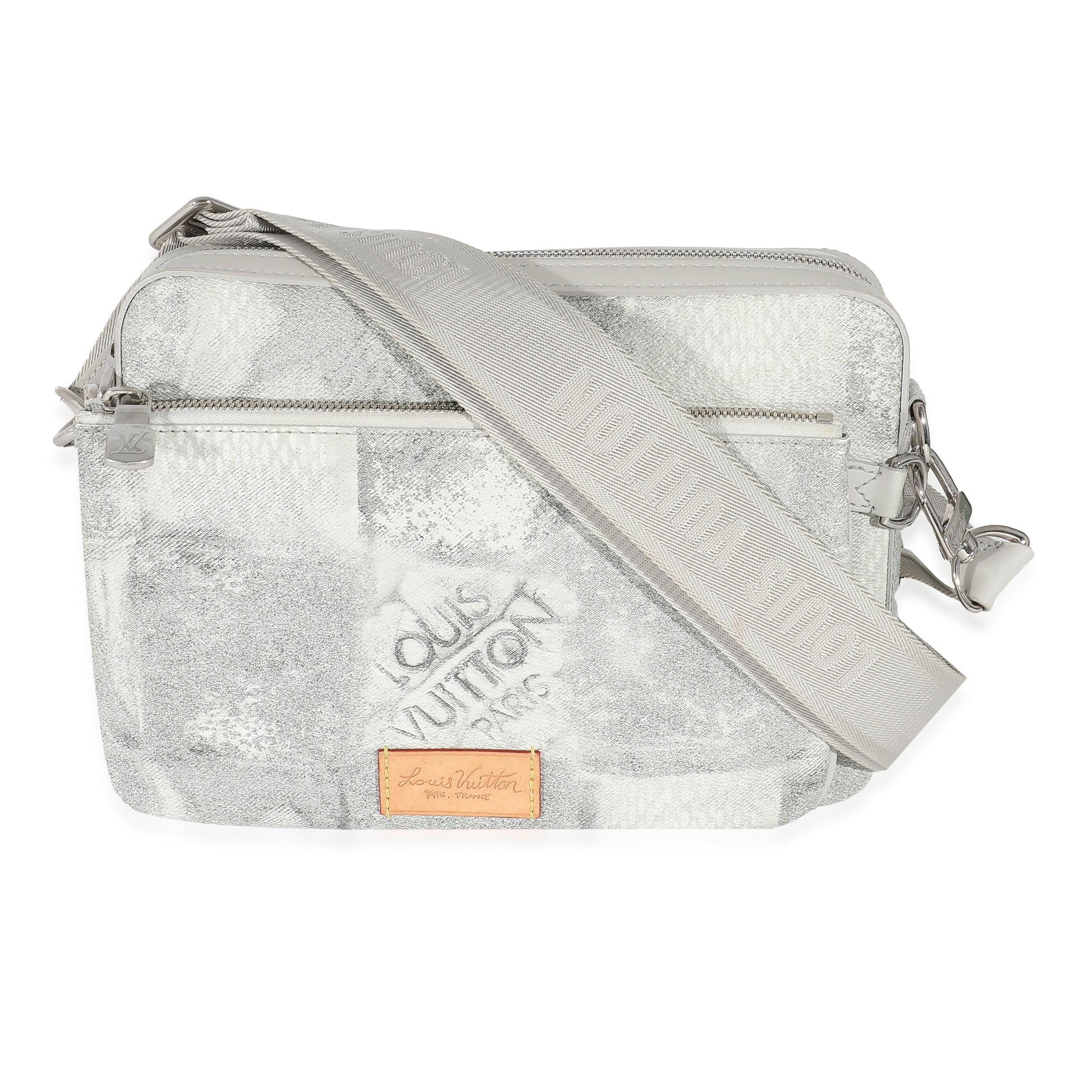 Louis Vuitton Stone Gray Damier Salt Canvas Trio Messenger