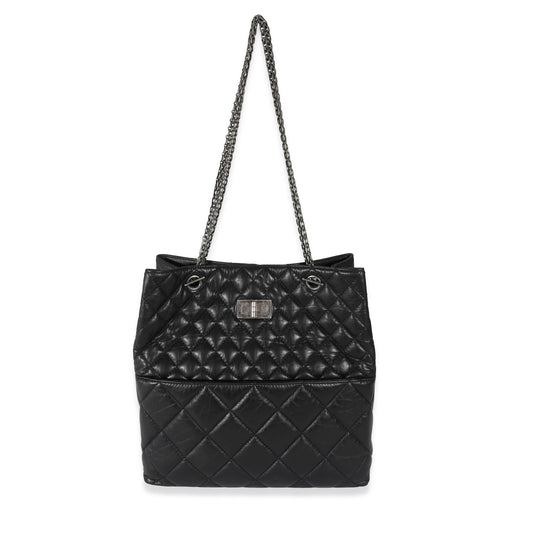 CHANEL Black Calfskin Tall 2 55 Reissue Tote
