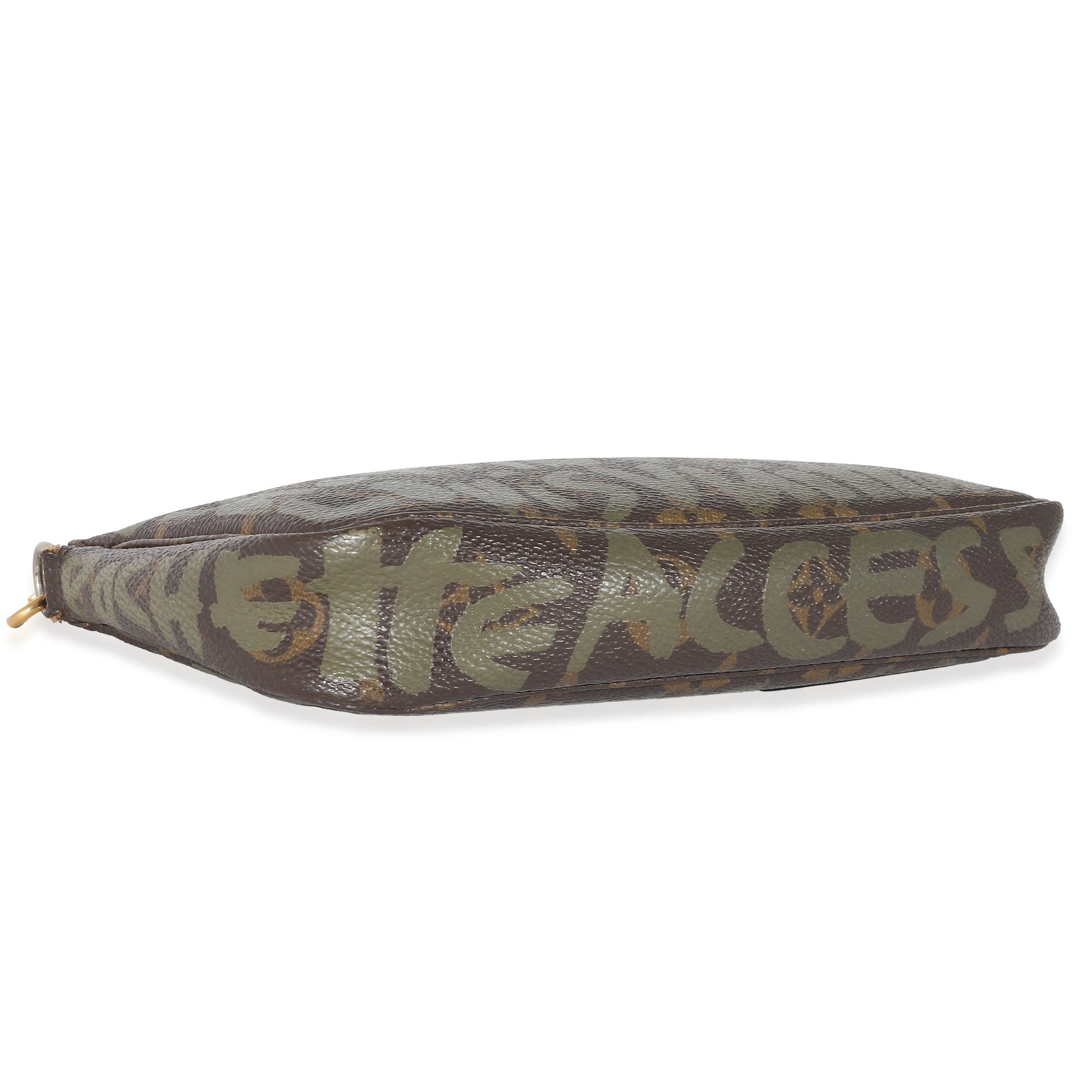  Louis Vuitton x Stephen Sprouse Kaki Monogram Graffiti Canvas Pochette Accessoir