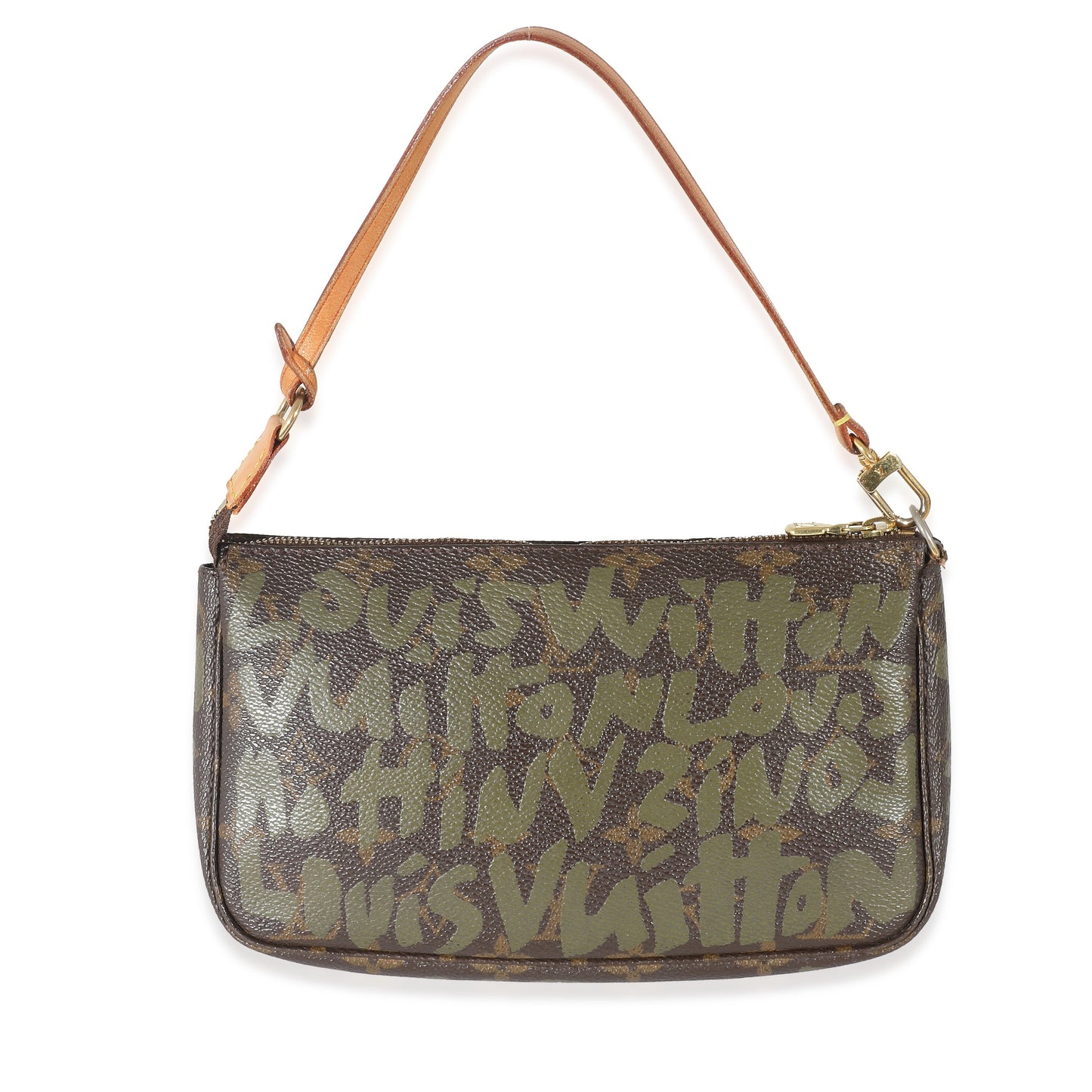  Louis Vuitton x Stephen Sprouse Kaki Monogram Graffiti Canvas Pochette Accessoir