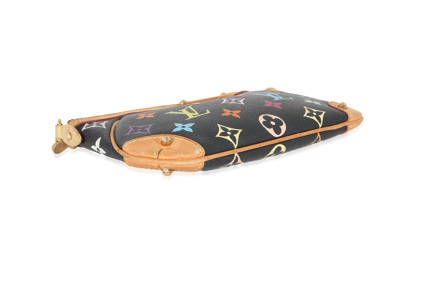  Louis Vuitton x Takashi Murakami Black Multicolor Canvas Milla Pochette