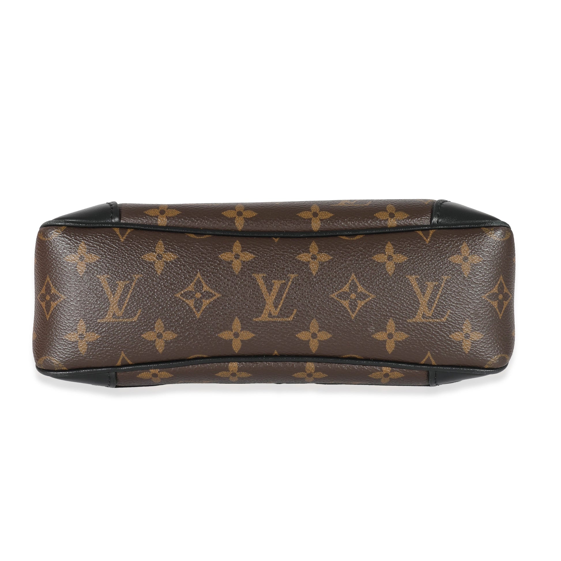  Louis Vuitton Black Leather Monogram Canvas Odeon PM