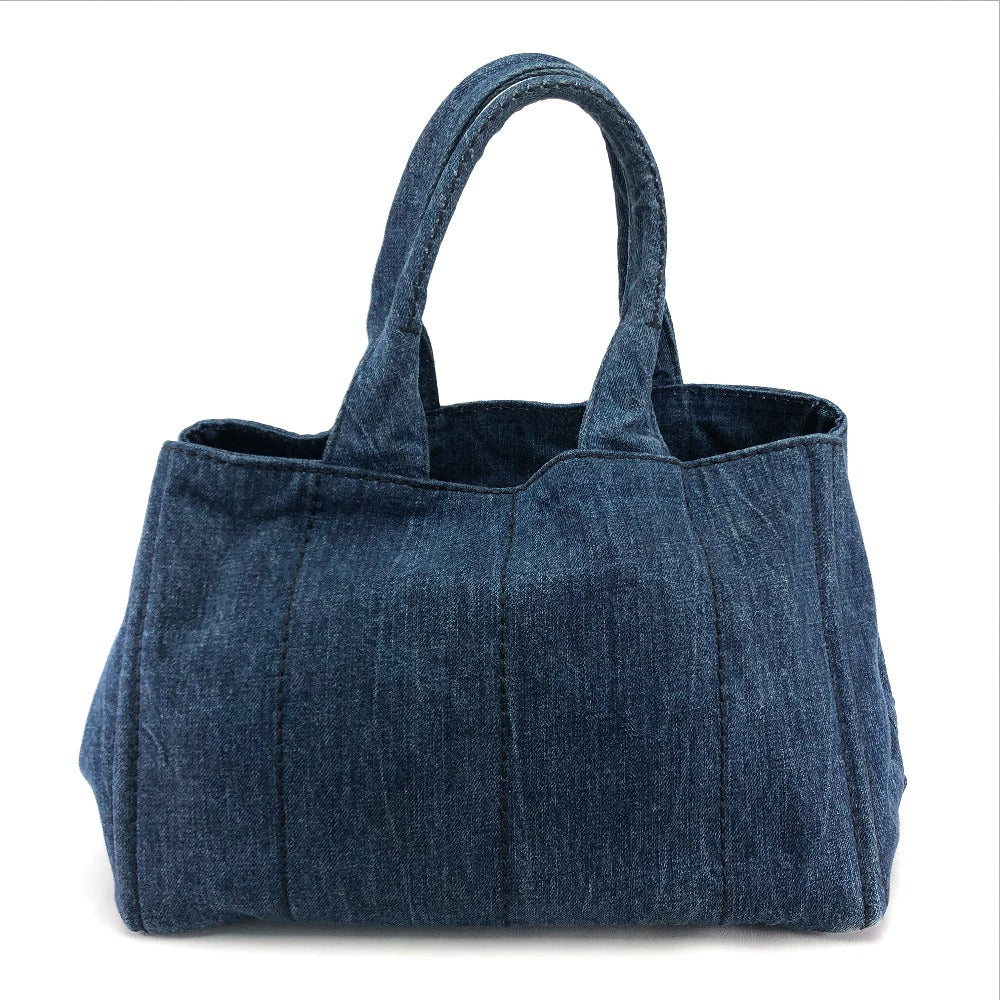 PRADA Handbag B1877B denim denim blue Canapa Women