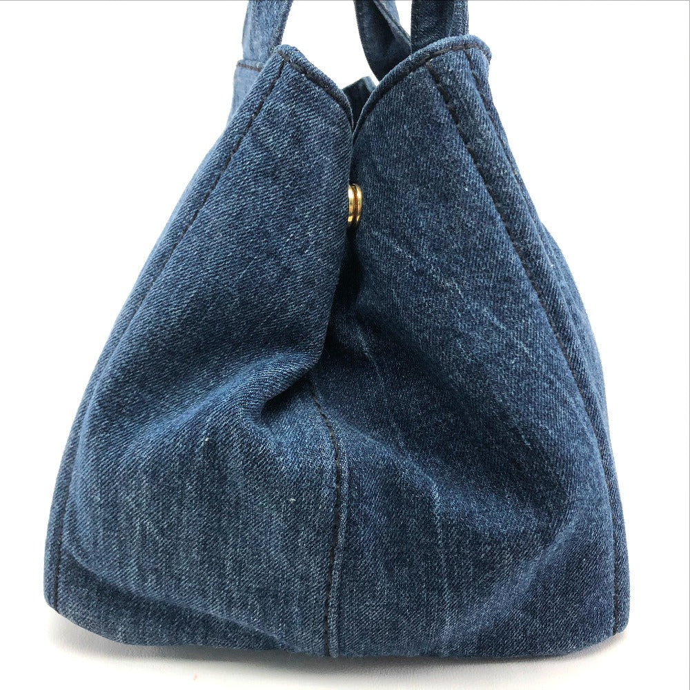 PRADA Handbag B1877B denim denim blue Canapa Women