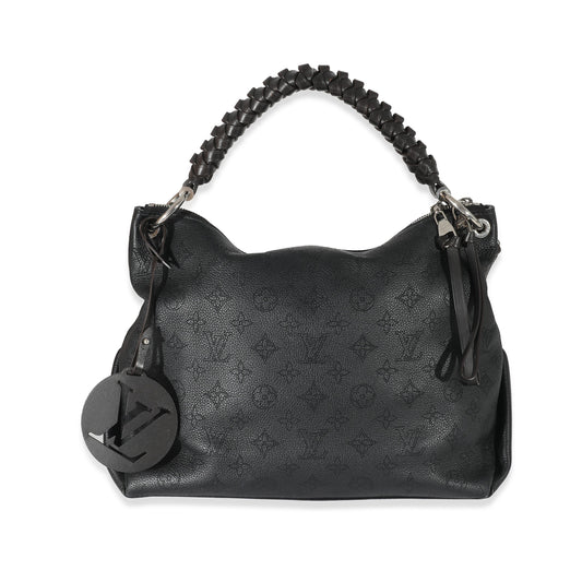 Louis Vuitton Black Monogram Mahina Beaubourg Hobo MM